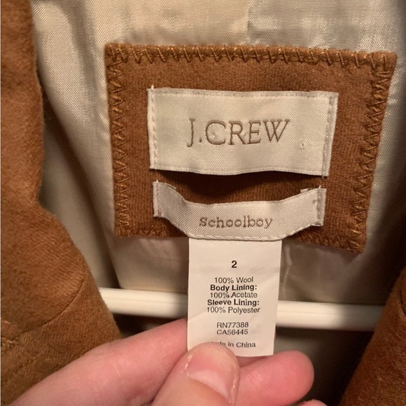 J.Crew schoolboy blazer 2 caramel color wool brown - Picture 3 of 3